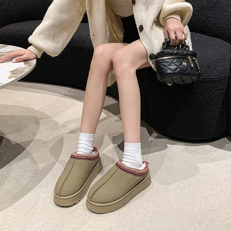 New winter velvet warm cotton shoes for women