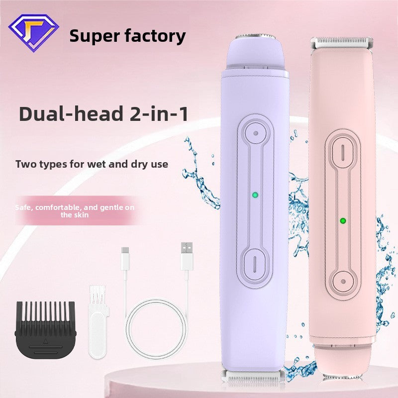 New Women's Electric Epilator Two-In-One Shaver Full Body Hair Removal Machine Household Reciprocating Shaver Wholesale