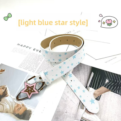 New Y2K Sweet Girl Star Buckle Belt