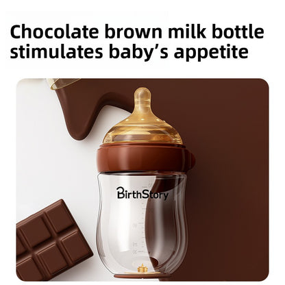 Newborn Anti-Colic Glass Baby Bottle with Wide Mouth