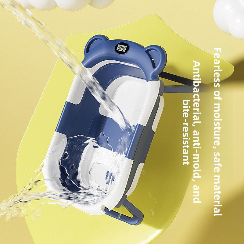 Newborn Foldable Baby Bath Tub with Temperature Indicator