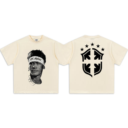 Neymar American Football Printed Heavy-duty Short-sleeved T-shirt