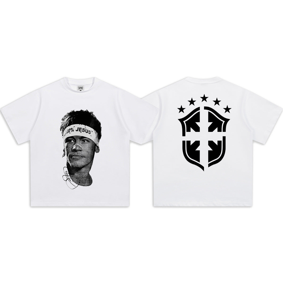 Neymar American Football Printed Heavy-duty Short-sleeved T-shirt