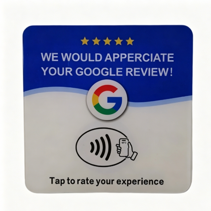 NFC Acrylic Tap-to-Scan Google Review Card