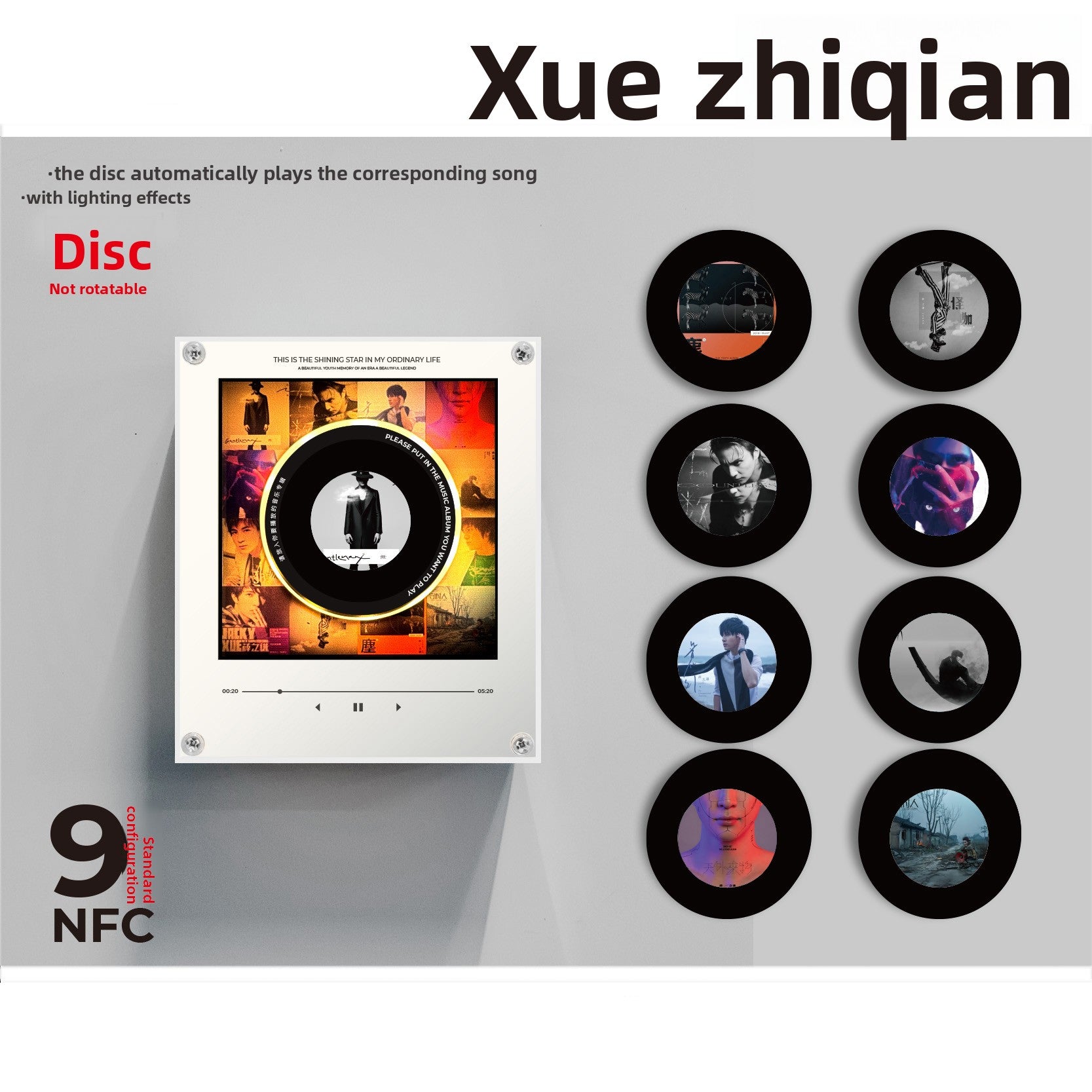 NFC Music Playing Rotating Refrigerator Magnet