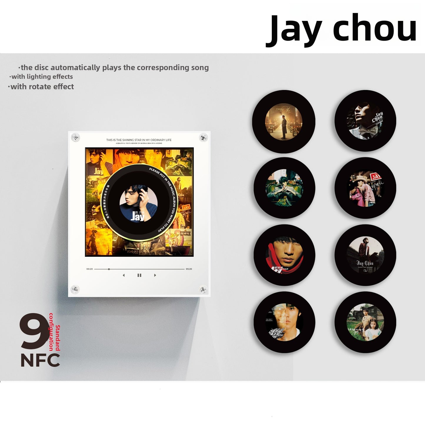 NFC Music Playing Rotating Refrigerator Magnet
