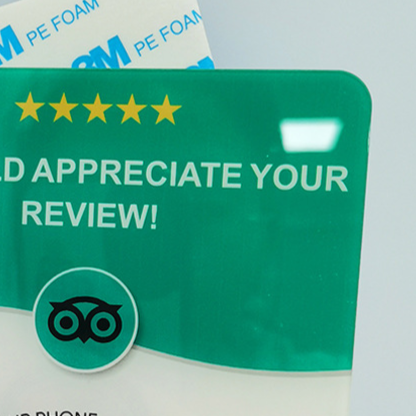 NFC Review Card Acrylic Table Sticker