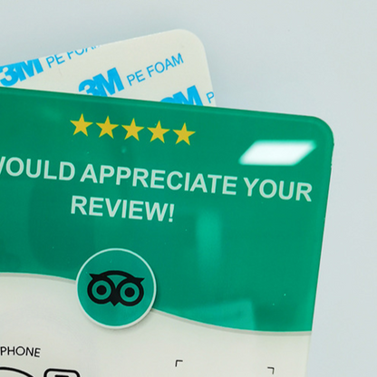 NFC Review Card Acrylic Table Sticker