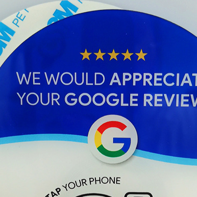 NFC Review Card Acrylic Table Sticker