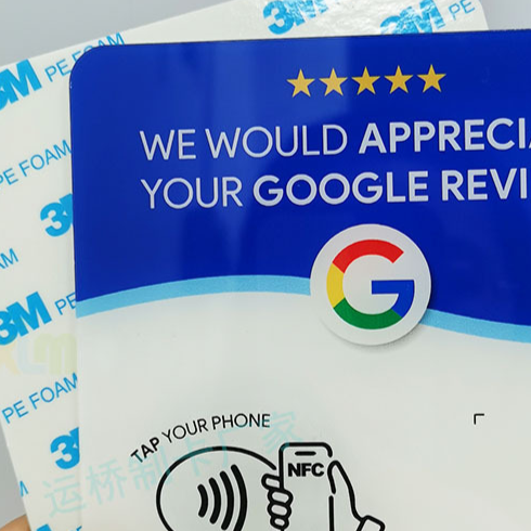 NFC Review Card Acrylic Table Sticker