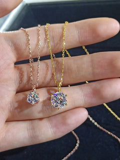 Gold-New Large Zirconium Necklace