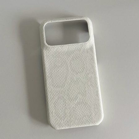 Niche-textured leather semi-rigid case