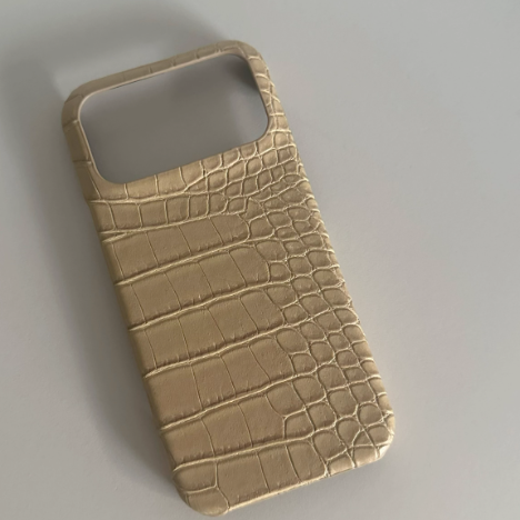 Niche-textured leather semi-rigid case
