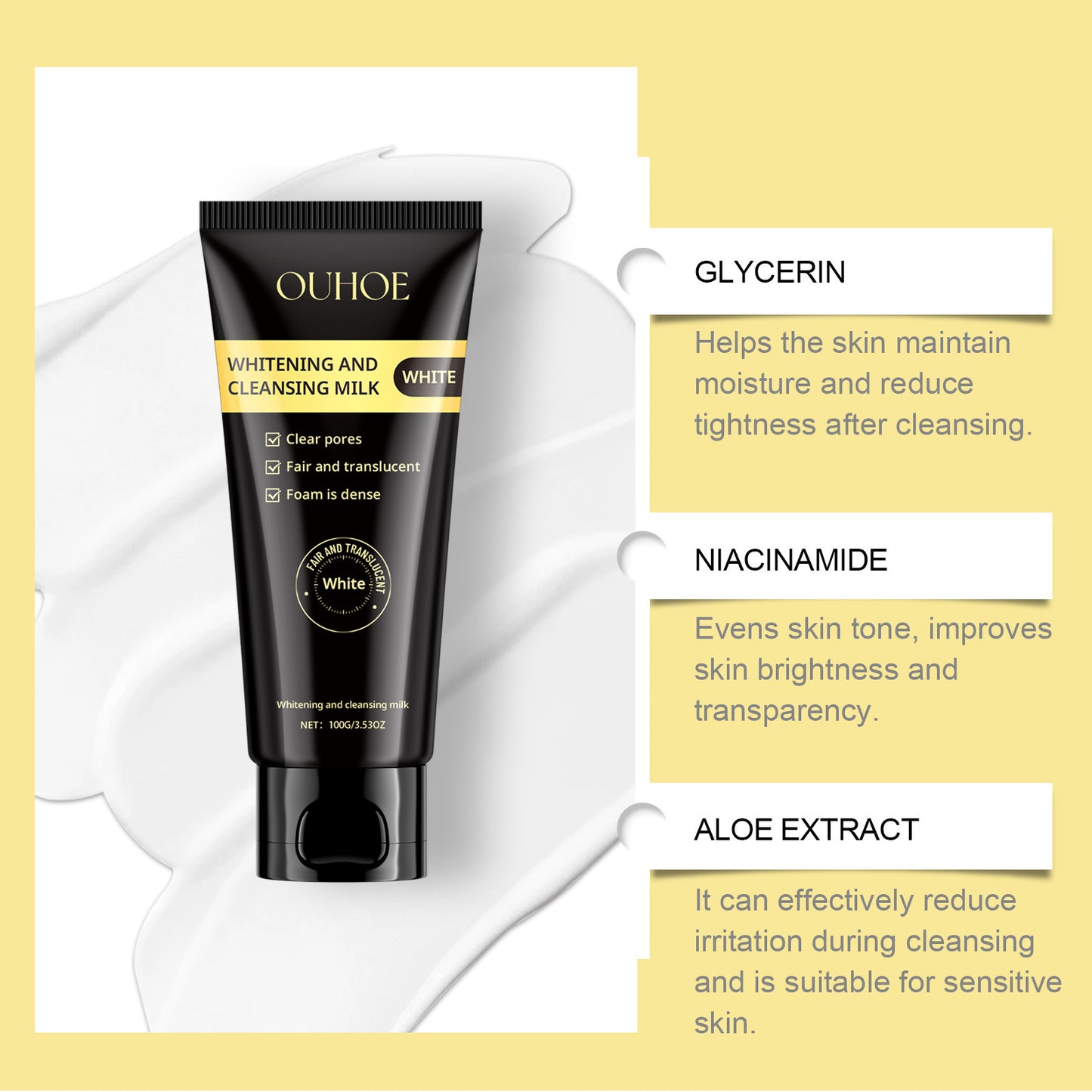 Nicotinamide facial cleanser