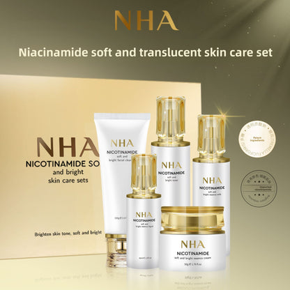 Nicotinamide skin care products for brightening skin tone