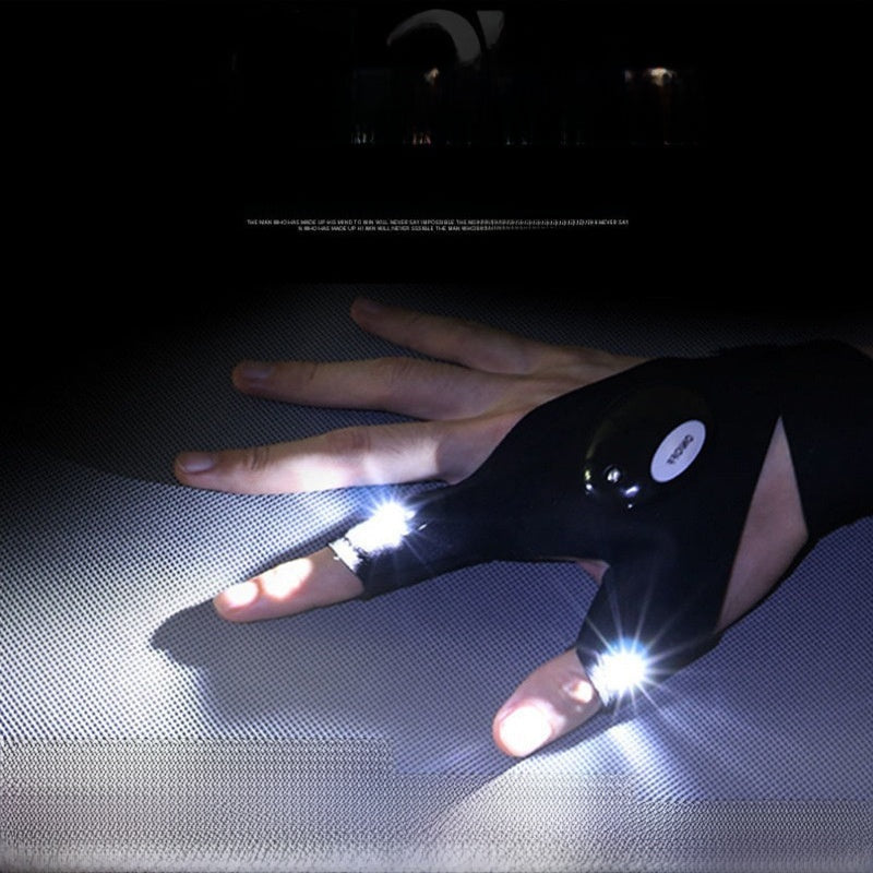 Night fishing lighting gloves