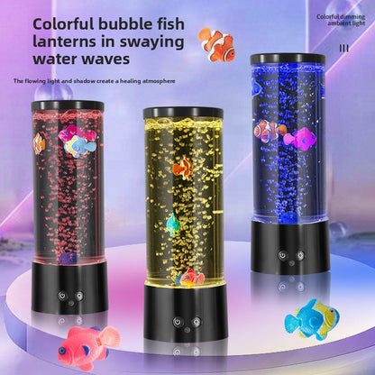 Nightlight with glowing bubbles