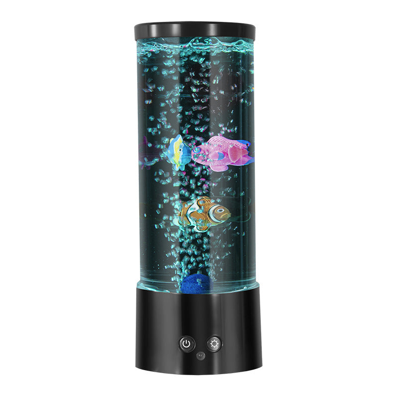Nightlight with glowing bubbles