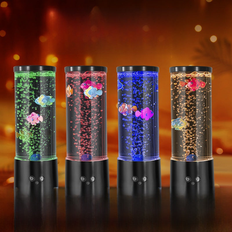 Nightlight with glowing bubbles