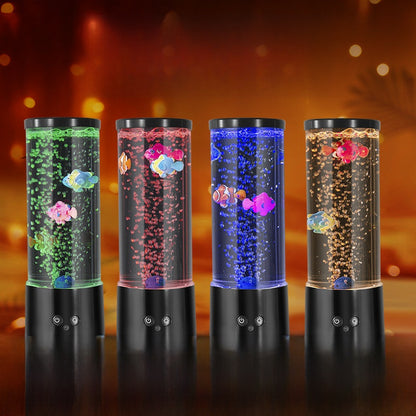 Nightlight with glowing bubbles