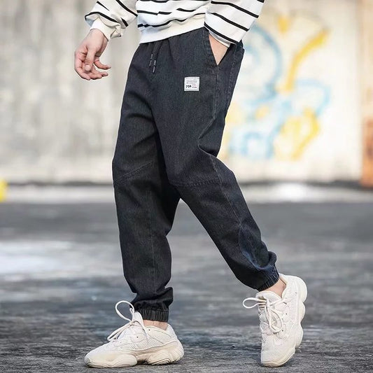 Nine-Point Pants, Scratched Trendy Leggings Harem Pants
