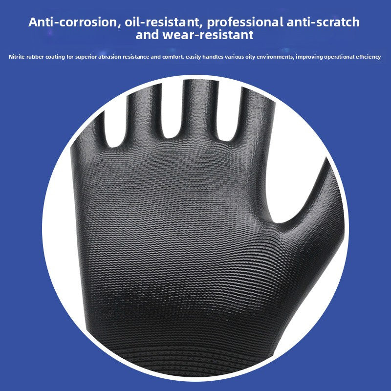 Nitrile Coated Work Gloves for Mechanical Repair