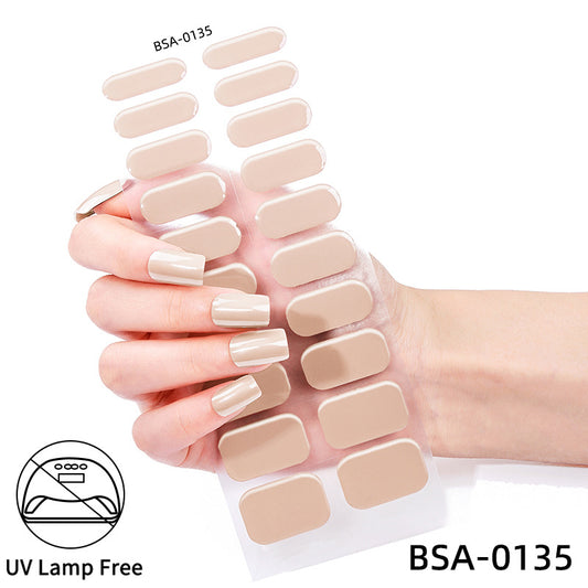 No-Bake Gel Nail Stickers Waterproof Nail Wraps