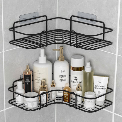 No Drill Bathroom Corner Storage Rack