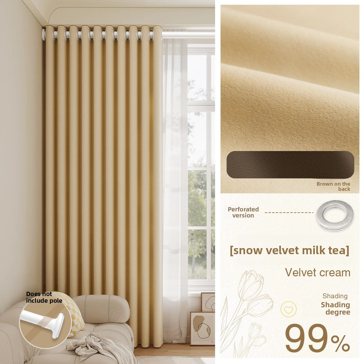 No Drill Blackout Curtain Rod