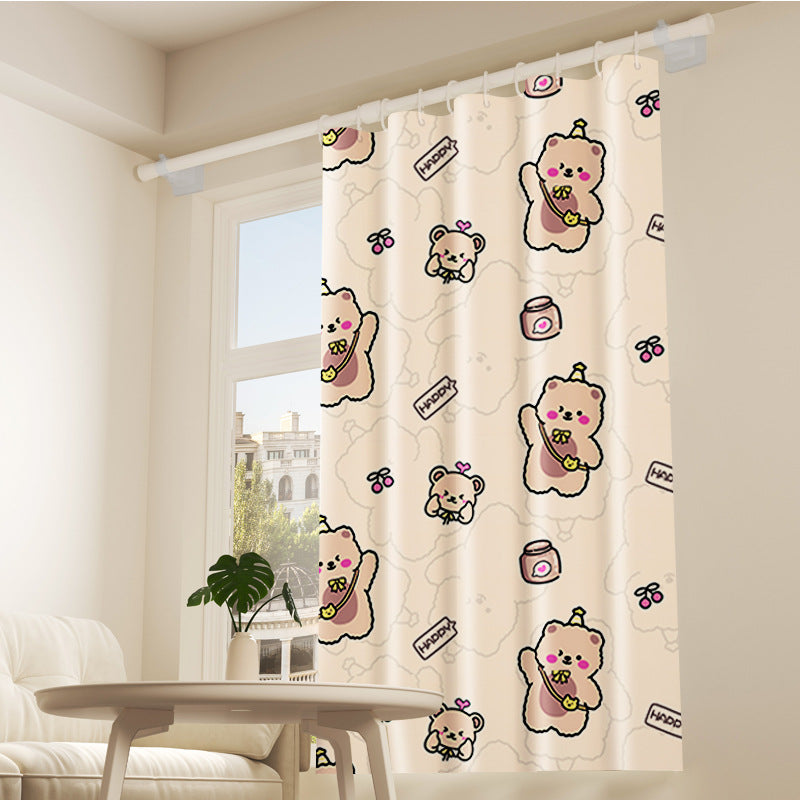 No Drill Installation Semi Blackout Curtains