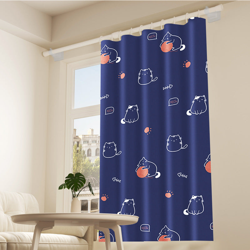 No Drill Installation Semi Blackout Curtains