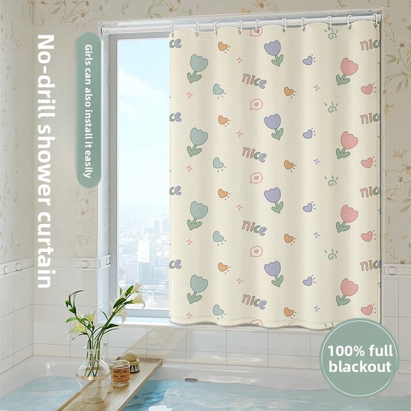 No Drill Installation Semi Blackout Curtains