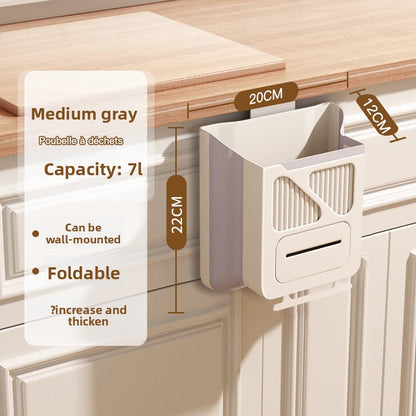 No-drill kitchen trash can