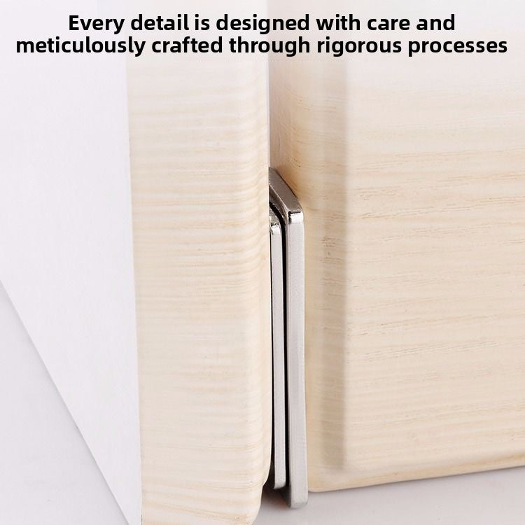 No-drill magnetic sliding door self-closing patch