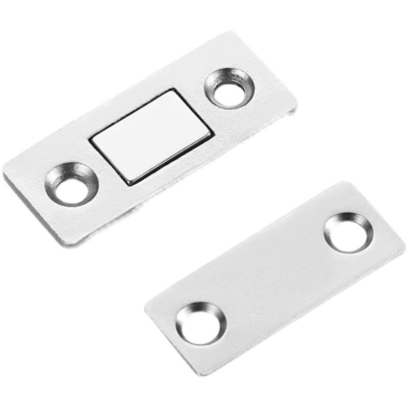 No-drill magnetic sliding door self-closing patch
