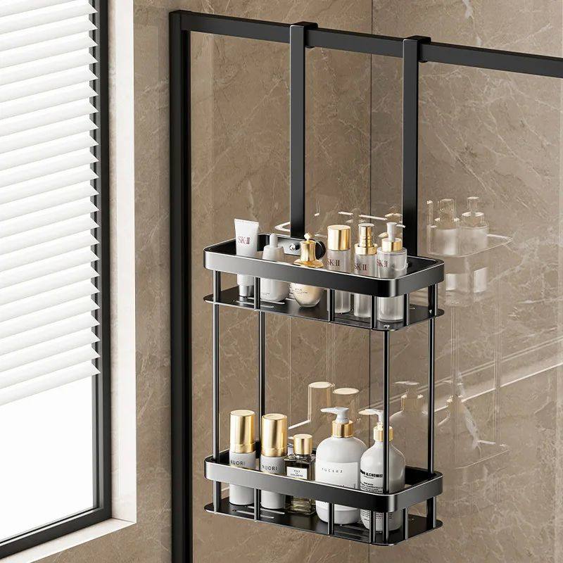 No-Drill Shower Door Storage Basket