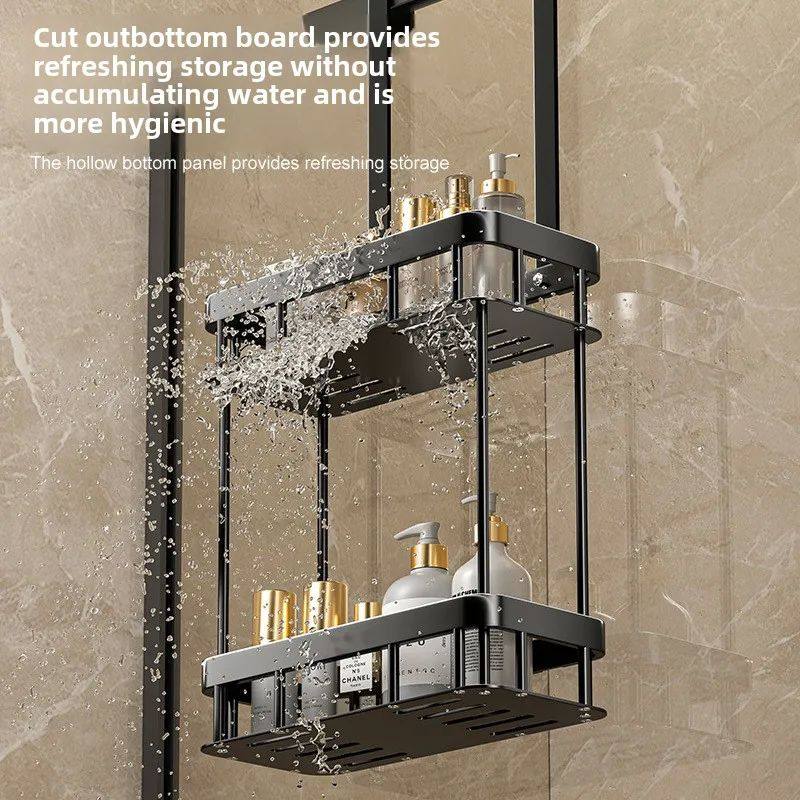 No-Drill Shower Door Storage Basket