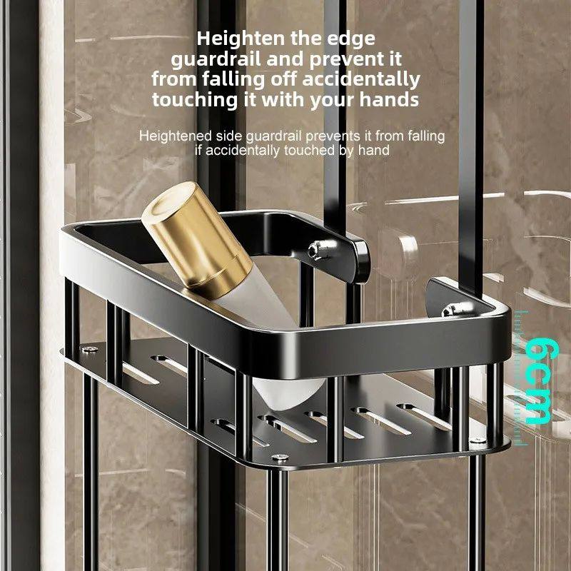 No-Drill Shower Door Storage Basket