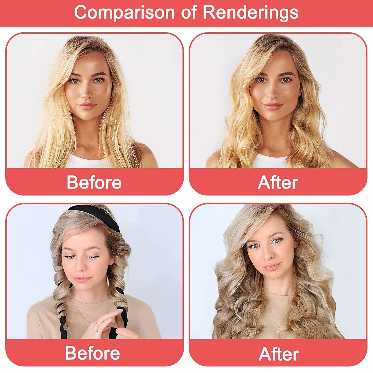 No Heat Hair Curling Rod Set
