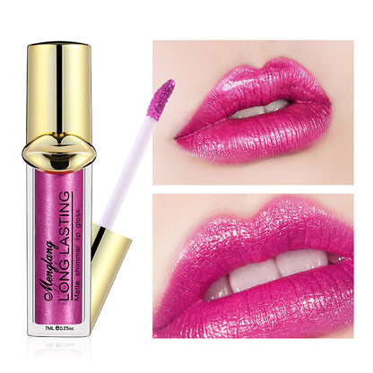 Non-Cup Metallic Pearl Matte Liquid Lipstick