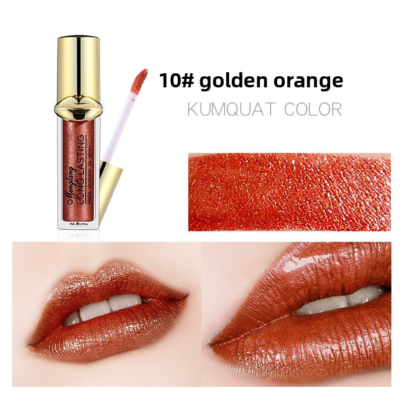 Non-Cup Metallic Pearl Matte Liquid Lipstick