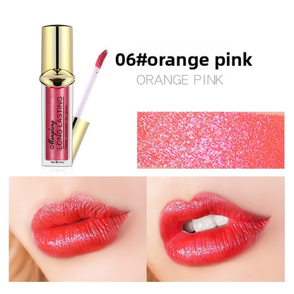 Non-Cup Metallic Pearl Matte Liquid Lipstick