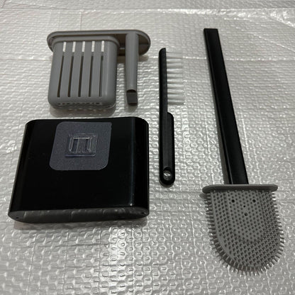 Non-perforated toilet brush set