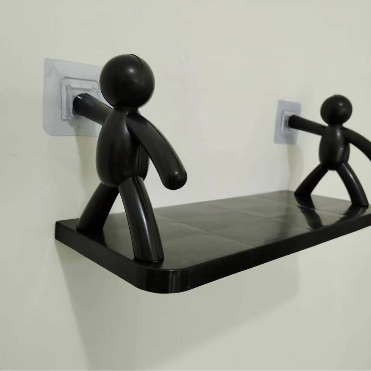 Non-perforated toilet cosmetic storage rack
