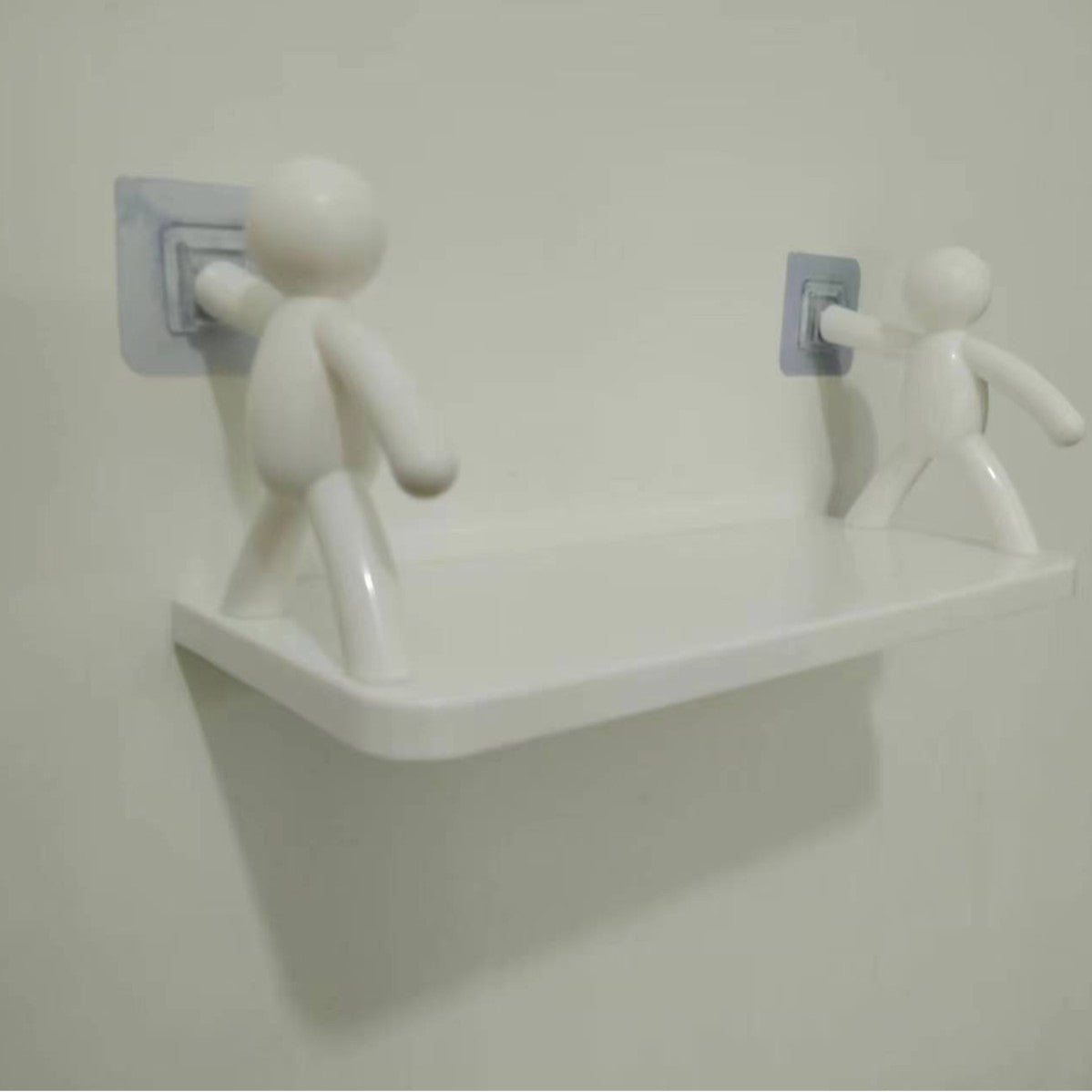 Non-perforated toilet cosmetic storage rack