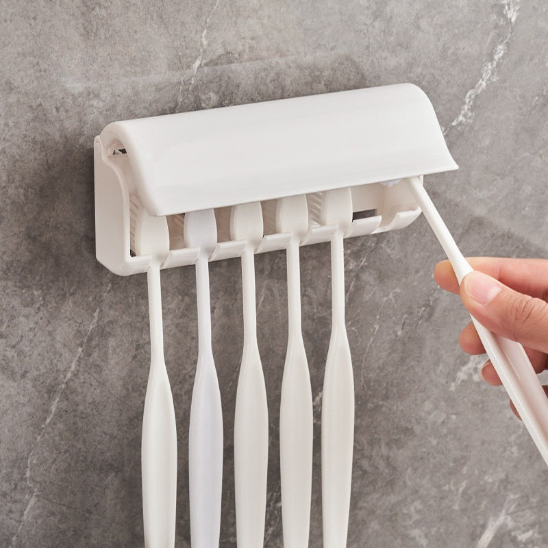 Non-perforated toothbrush storage rack