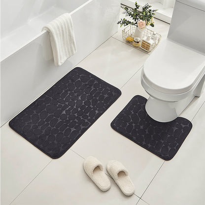 Non-Slip Absorbent Coral Velvet Toilet Floor Mat