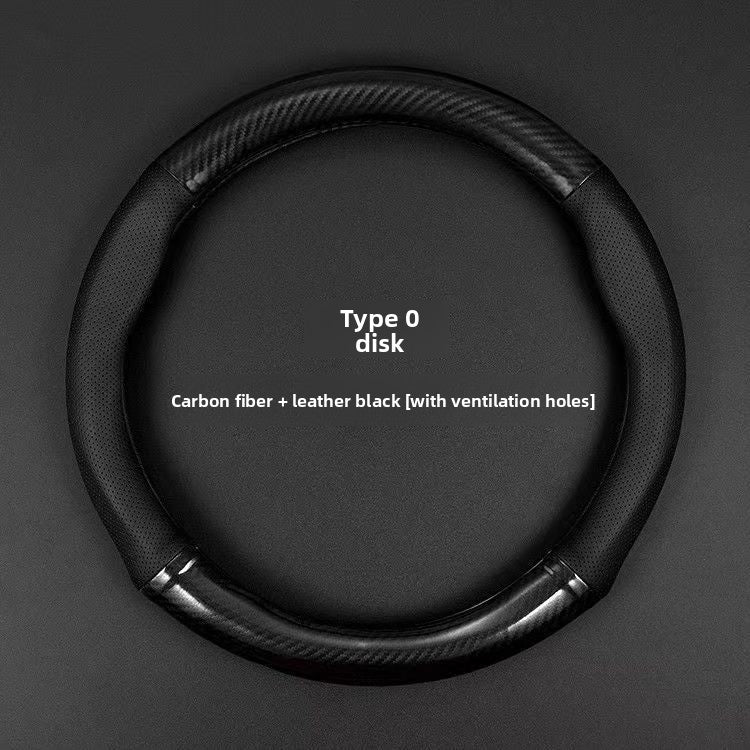 Non-Slip Carbon Fiber Steering Wheel Cover