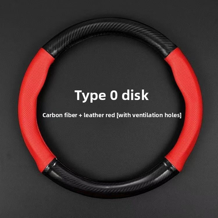 Non-Slip Carbon Fiber Steering Wheel Cover