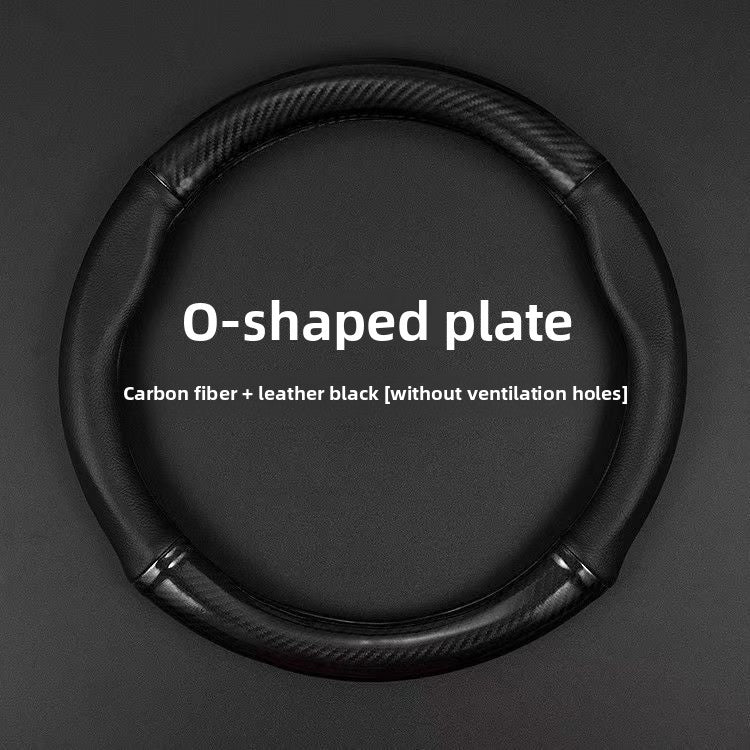 Non-Slip Carbon Fiber Steering Wheel Cover
